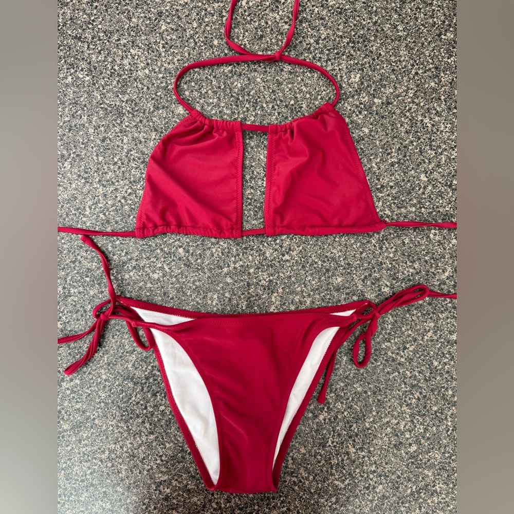Cupshe Red Bikini Set